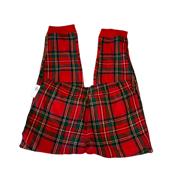 NWT Old Navy Red Tartan Christmas Plaid Flannel Pajama Joggers - Picture 3 of 10